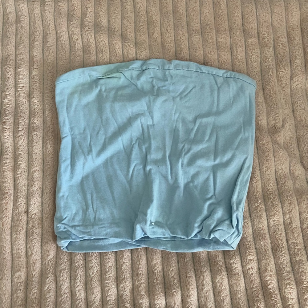 BRANDY MELVILLE blue strapless top